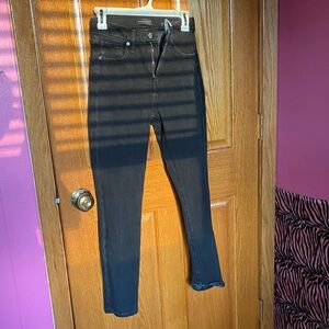 Banana Republic Premium Denim Women's Black Skinny Jeans High-Rise Slim